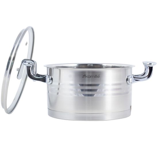 Кастрюля 1,5 л из нержавеющей стали Kamille KM 5853 с крышкой