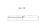 Душевая дверь Vincea Слим-Н (Slim-N) VDS-4SN140CLGM, 1400, вороненая сталь, стекло прозрачное