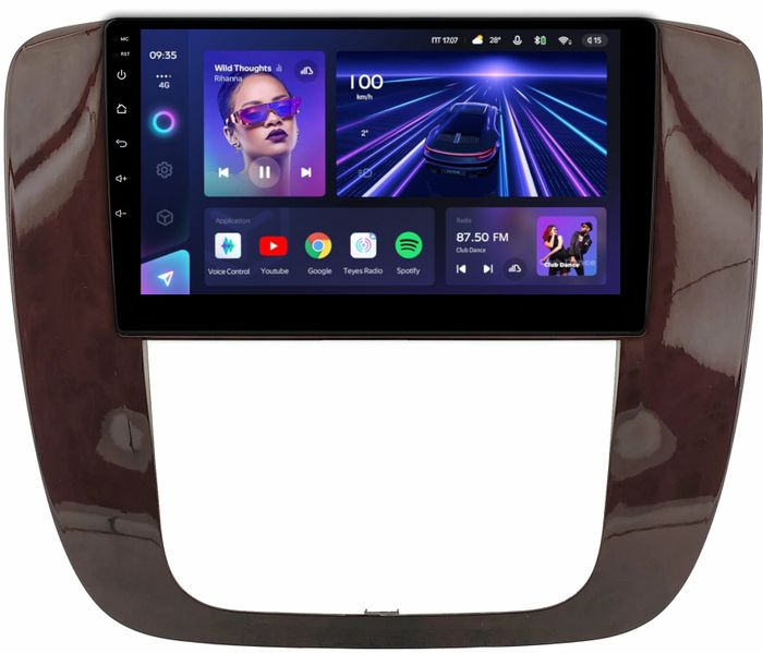 Магнитола для Chevrolet Tahoe 2006-2014 (рамка под дерево) - Teyes CC3 Android 10, Быстрая, CarPlay, SIM-слот