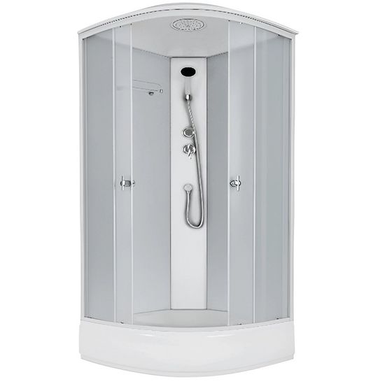 Душевая кабина ALT-5090W , средний  поддон, мат, 90х90х215