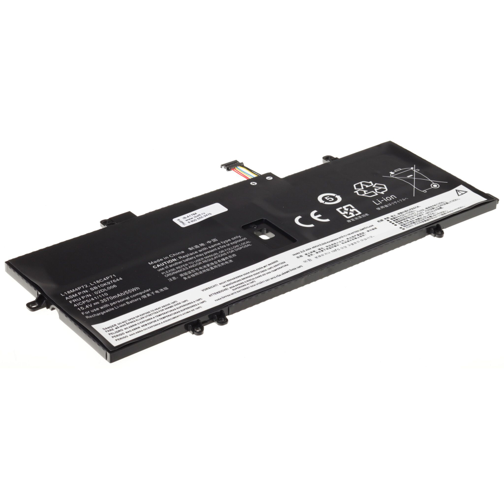 Аккумулятор iBatt 3570mAh для ноутбука Lenovo ThinkPad X1 Carbon 2019 (L18C4P71)