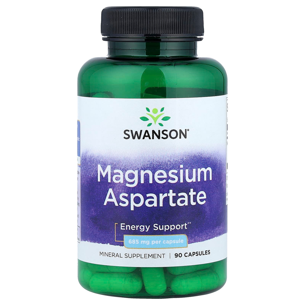 Swanson Vitamins, Аспартат магния, 685 мг, 90 капсул