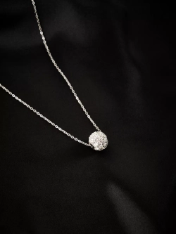 Кулон Серебряный шарик с кристаллами Swarovski