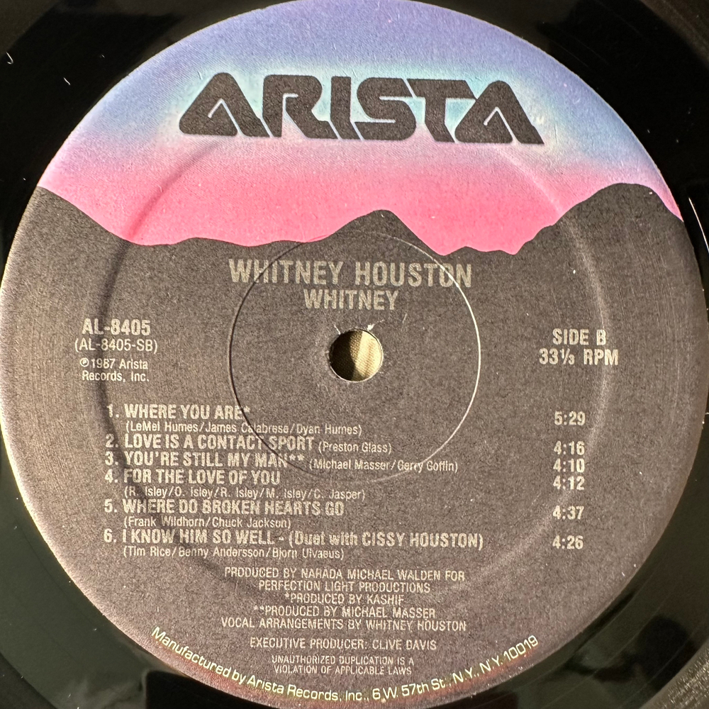 Whitney Houston ‎– Whitney (США 1987г.)