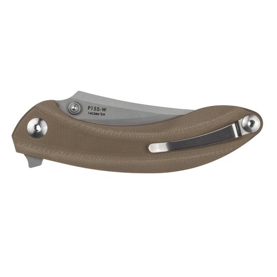 Складной нож Ruike P155-W песочный c клинком из стали Sandvik™ 14C28N, рукоять G10