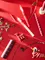Набор из двух новогодних свечей Сосны красного цвета из коллекции new year essential, 25см