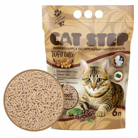 CAT STEP TOFU LATE Наполнитель растительный комкующийся 6 л