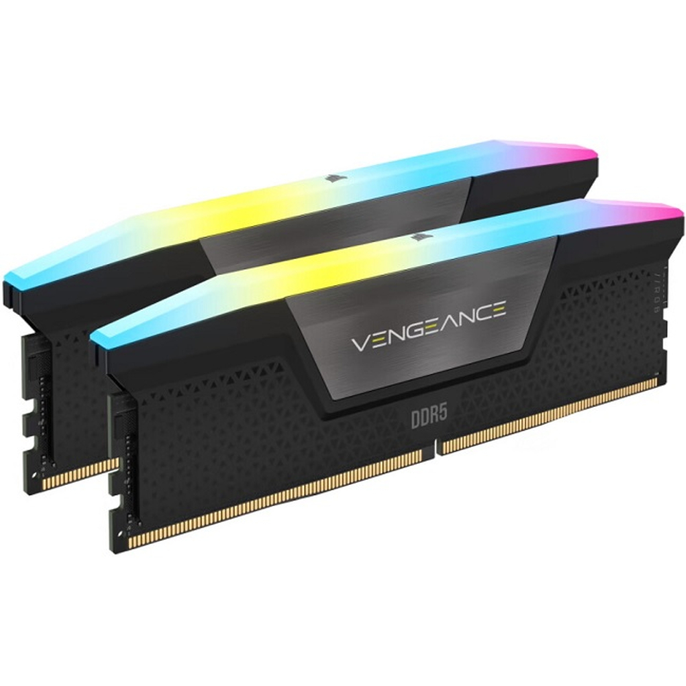 Модуль памяти DIMM DDR5 32Gb, 6000Mhz, 2x16Gb, Corsair Venegance RGB, Black (CMH32GX5M2B6000Z30K)