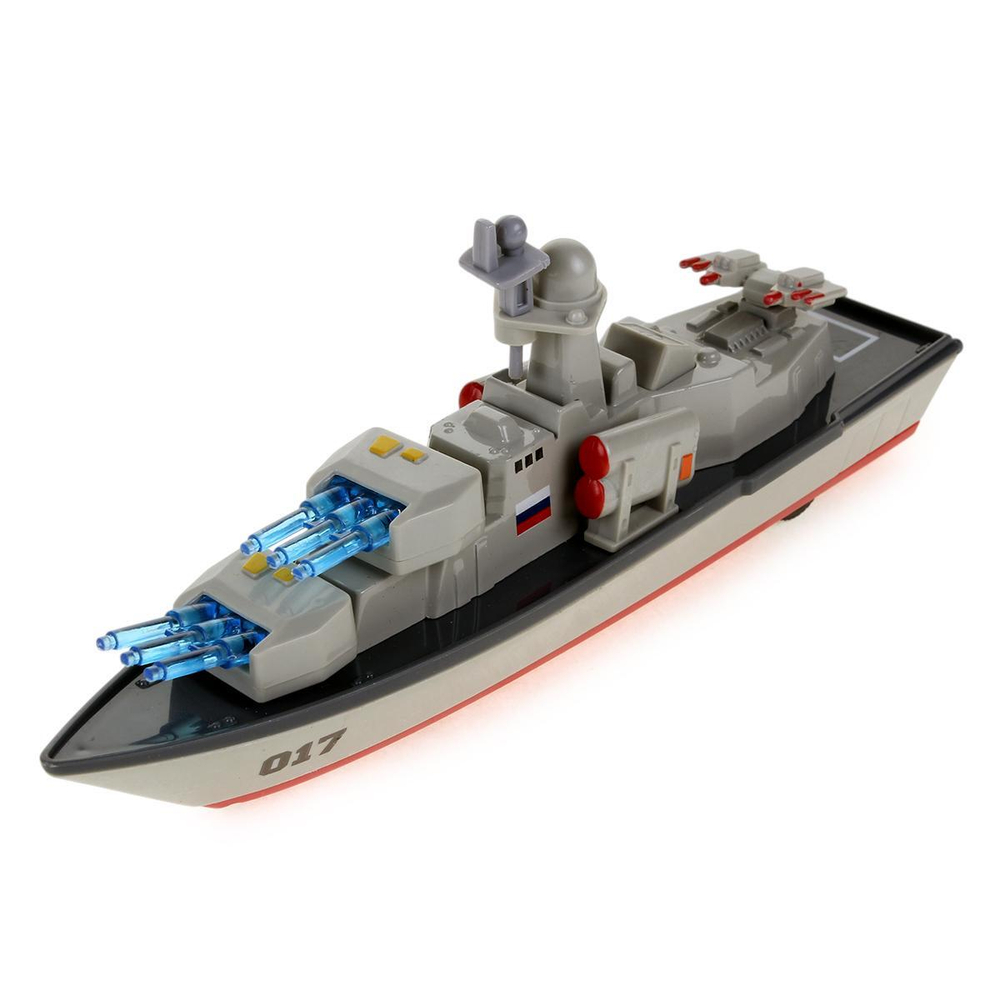 Модель ин. мет. "Крейсер" 18см, свет-звук, в ассорт, в коробка FY016-18SLMIL-GY (Технопарк)