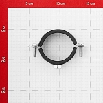 Хомут сантехнический 1 1/2 48-53 мм оцинкованная сталь