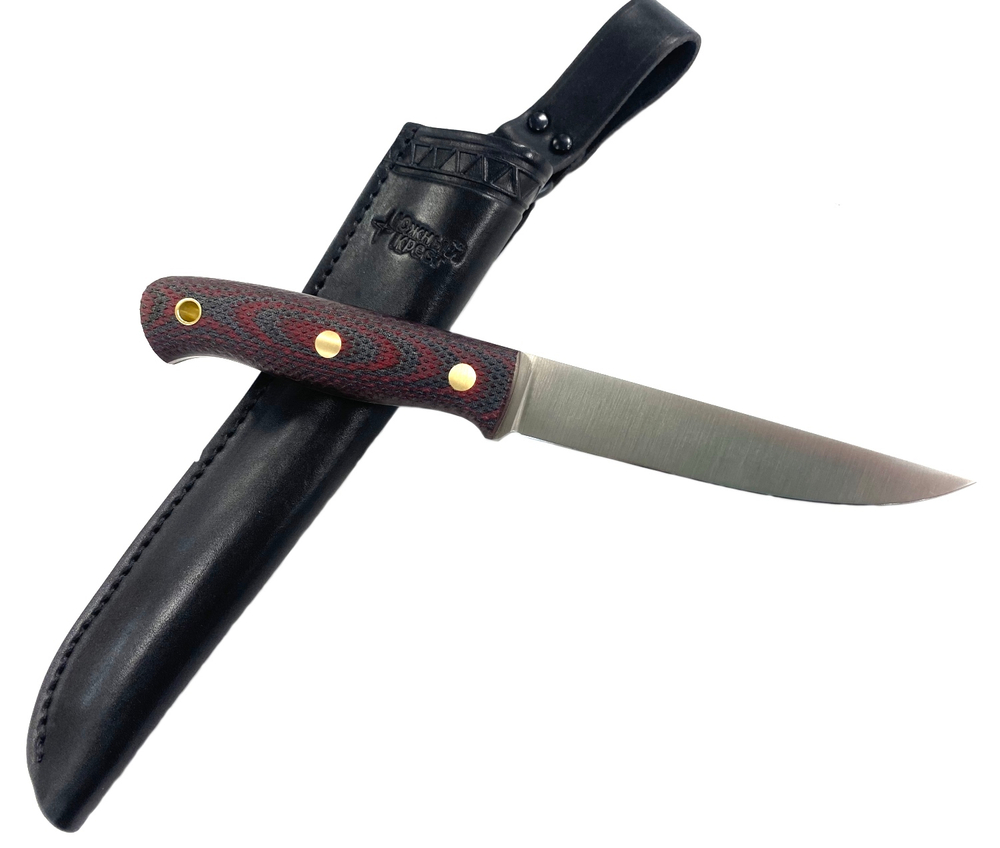 Нож Рыбацкий M, N690, микарта, 214.0954, красно-чёрная