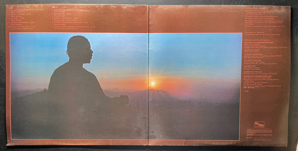 Stevie Wonder ‎– Talking Book (Англия 1973г.)