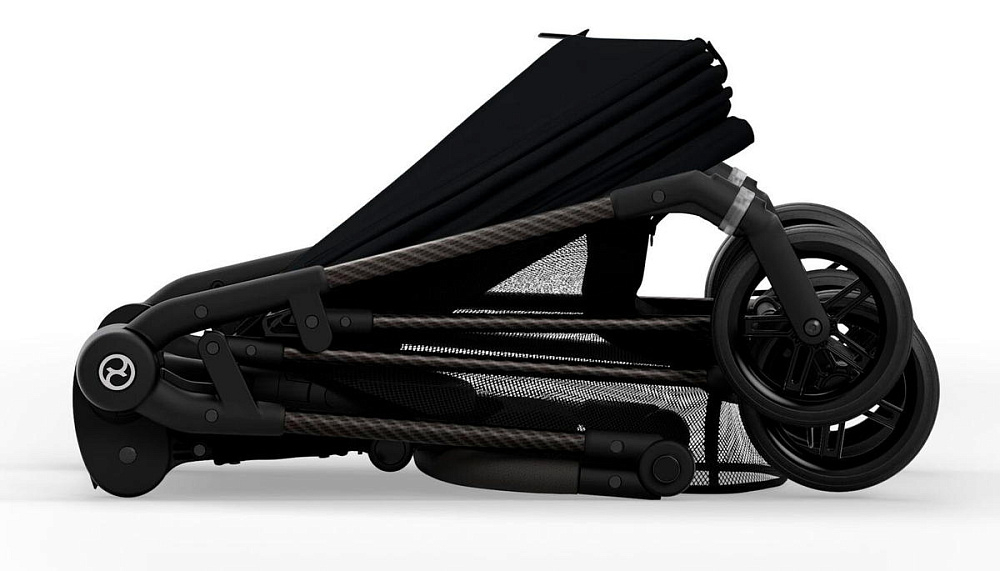 Прогулочная коляска Cybex Melio Carbon Magic Black с дождевиком