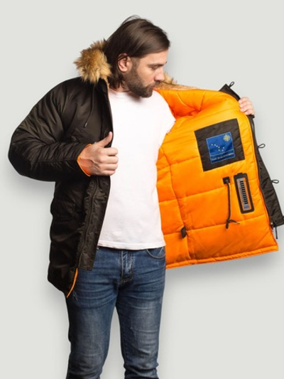 Куртка Аляска N-3B Husky Denali Classic (т. серая/оранж - beluga/orange)