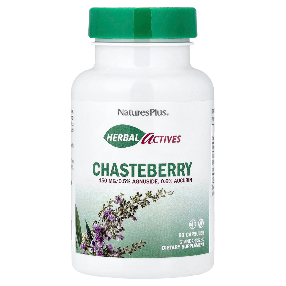 NaturesPlus, Herbal Actives, витекс, 150 мг, 60 капсул
