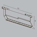 Трековый светильник Points Rot Levity 3000К 12Вт 30°, TR194-1-12W3K-M-B. TM Maytoni