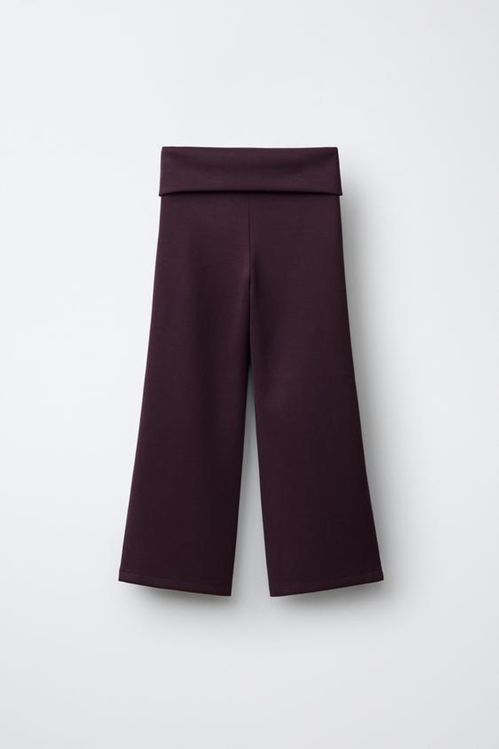 ZARA СПОРТИВНЫЕ БРЮКИ WIDE LEG, БАКЛАЖАННЫЙ
