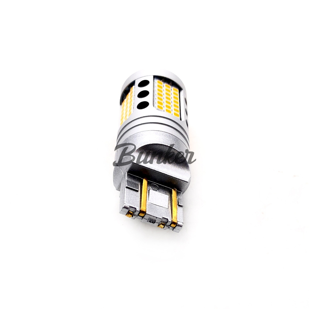 Светодиодная автомобильная LED лампа Takimi 7443 Premium V2 (W21/5W), Оранжевый,Не полярная,10-30V