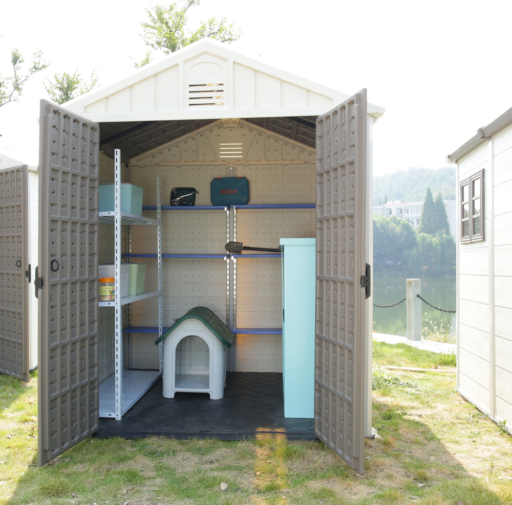 Садовый пластиковый сарай HouzBlock Comfort-2 7,5x7,5