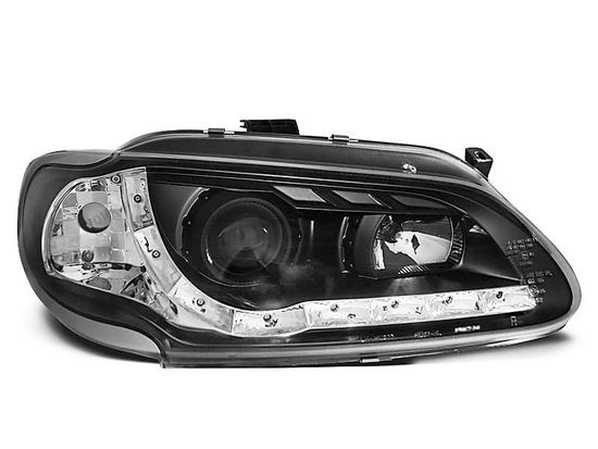Передние фары Renault Megane 1/Scenic 1 daylight black