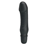 Черный мини-вибратор 13,5см Baile Stev BI-014510-4