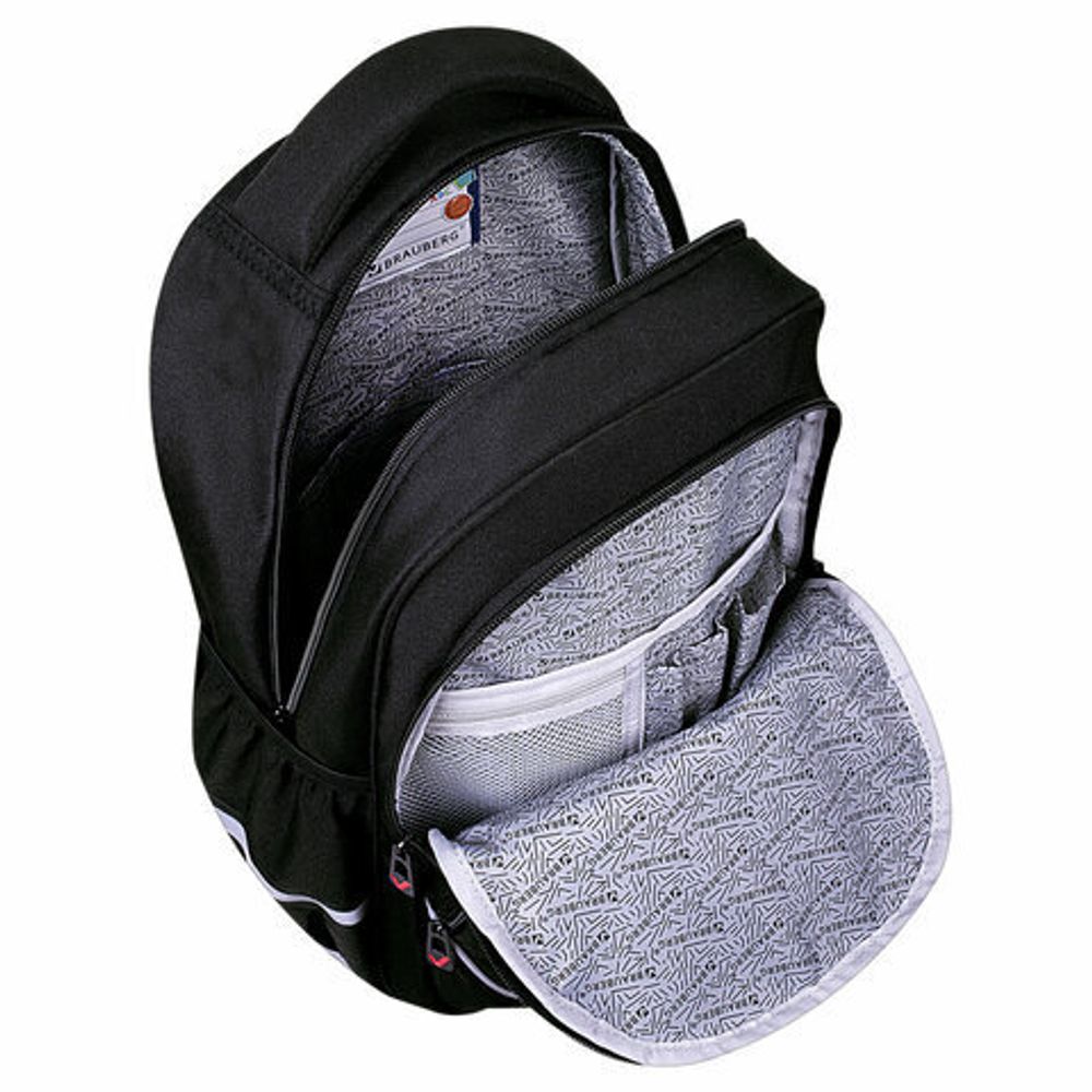Рюкзак BRAUBERG MOTION, 2 отделения, 3 кармана, "Calm capy", СВЕТЯЩИЙСЯ, 41х28х17 см, 272032