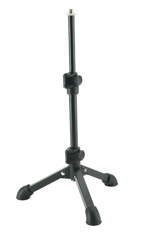 K&M 23150-300-55 настольная микрофонная телескопическая стойка, тренога, чёрная, 230-430 мм