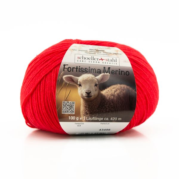 Пряжа Austermann (Аустерманн) Fortissima Merino 4-fach / уп.5 мот. по 100 г, 420 м, 93042-0003