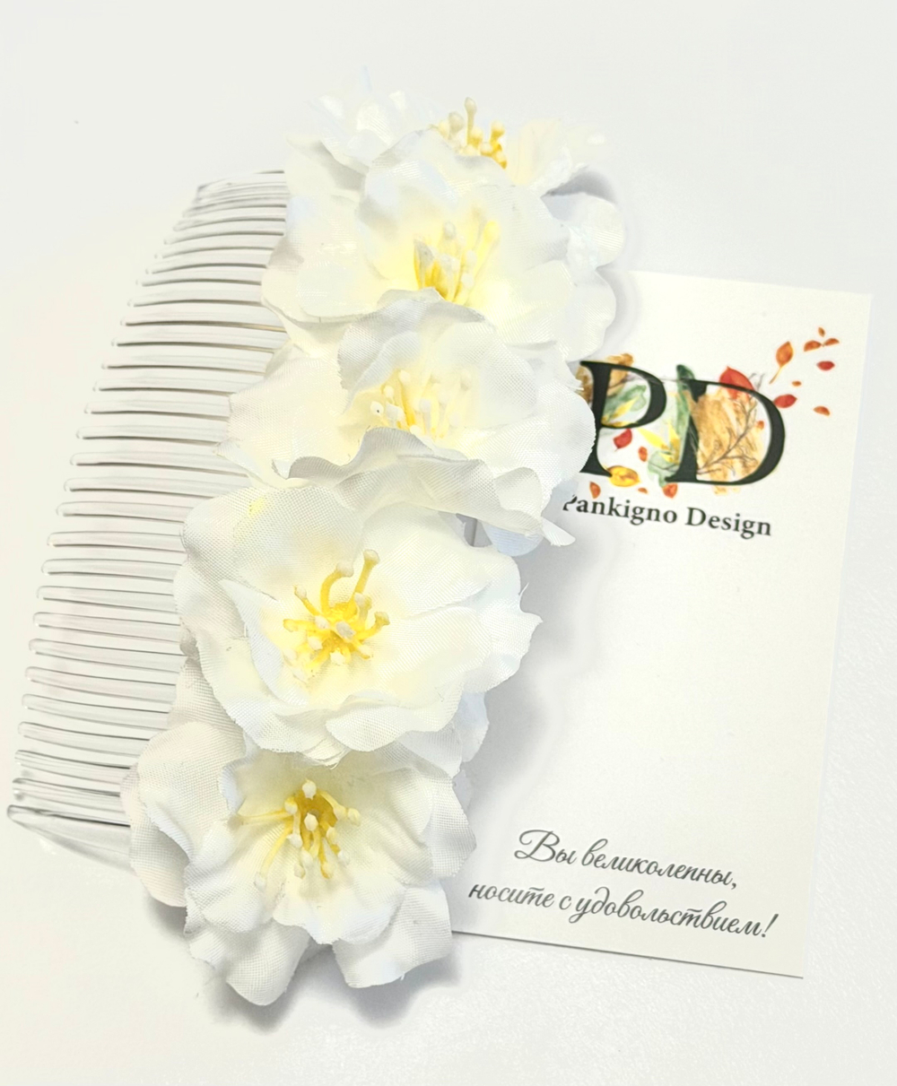 Гребень Pankigno Design "Цвет Вишни" 10 см