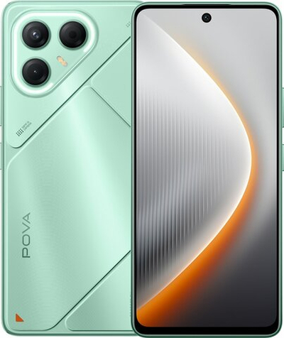 Смартфон TECNO POVA 7 5G 8/128 ГБ Ростест(ЕАС), Dual nano SIM, зеленый