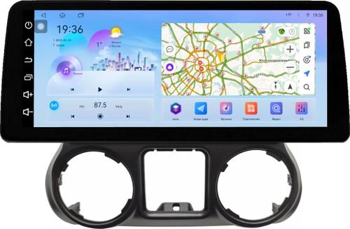 Магнитола для Jeep Wrangler 3 2010-2014 - FarCar S500-TS18 монитор 12.3" 2K QLED на Android 14, Быстрая, CarPlay, 4G SIM-слот