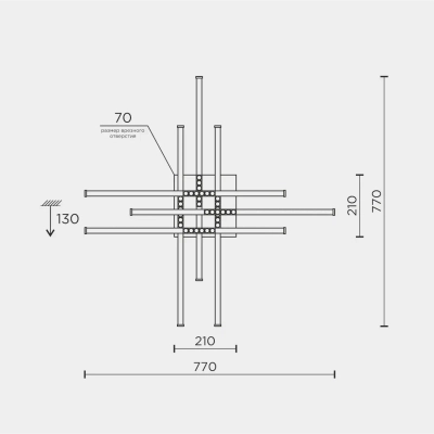 Потолочный светильник MODELIGHT MDL.9376.700CL BK