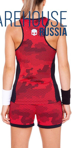 Женский топ теннисный Hydrogen Tech Camo Tank Top - красный