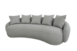 Диван треxместный 250x116x72см Garda Decor Forli светло-серый с декоративными подушками