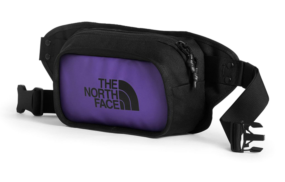 THE NORTH FACE 4.3L Fanny Pack Outdoor Bag Nylon Fabric Black Purple Unisex