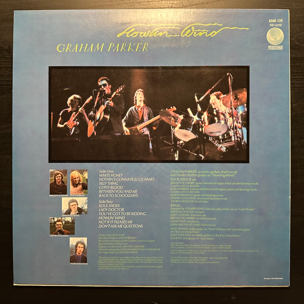 Graham Parker - Howlin Wind (Голландия 1976г.)