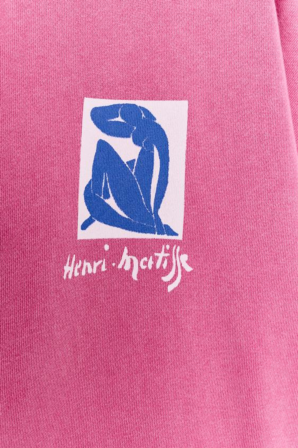 ZARA ТОЛСТОВКА HENRI MATISSE С ЭФФЕКТОМ ПОТЕРТОСТИ, РОЗОВЫЙ