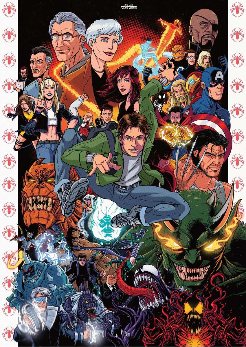 Постер "Ultimate Spider-Man Tribute" двусторонний