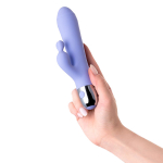 Сиреневый вибратор 17,5см с клиторальной стимуляцией ToyFa Flovetta Crocus 457708