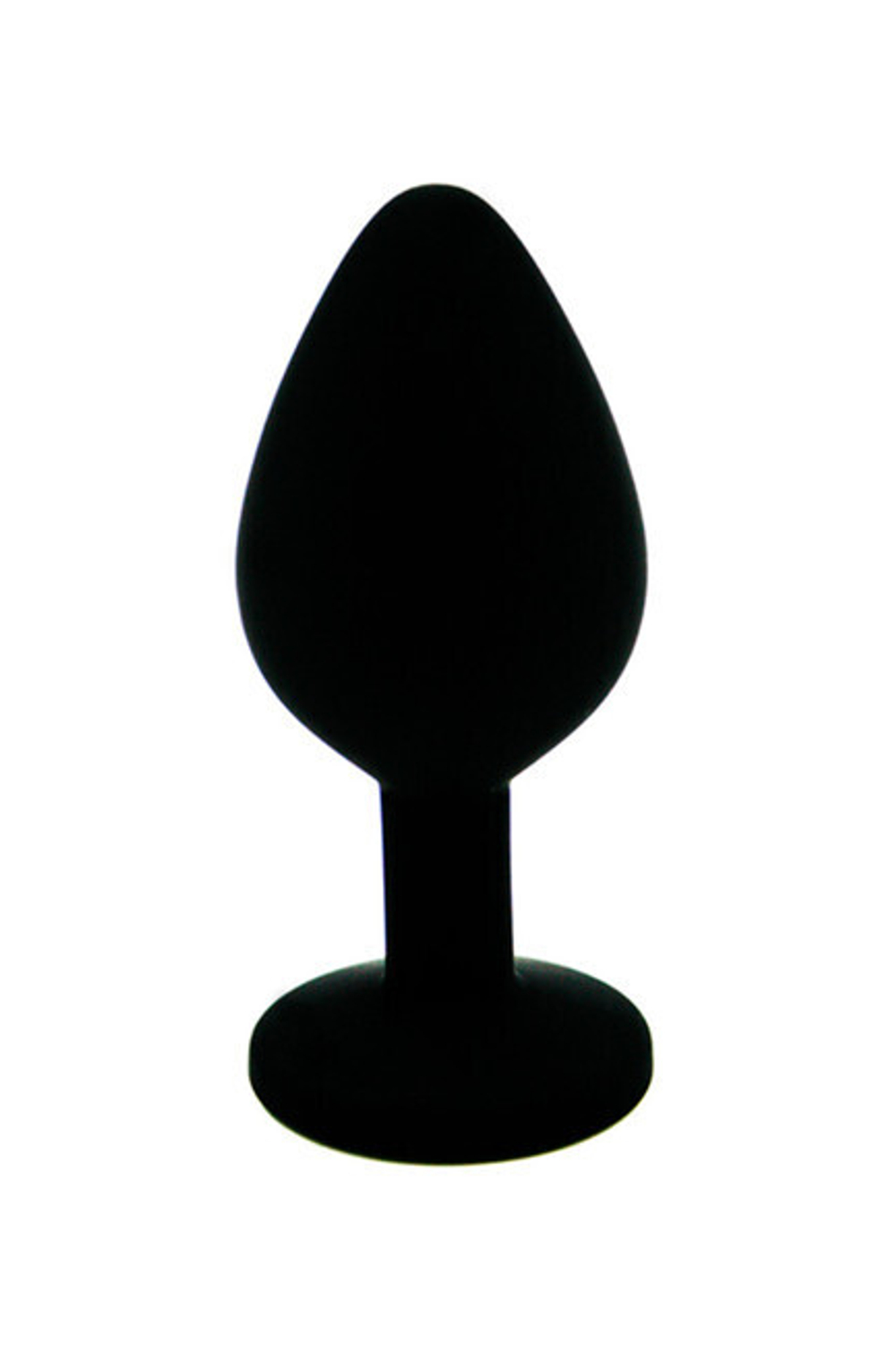 Маленькая черная пробка с желтым кристаллом ONJOY Silicone Collection (Цвет: черный с желтым)