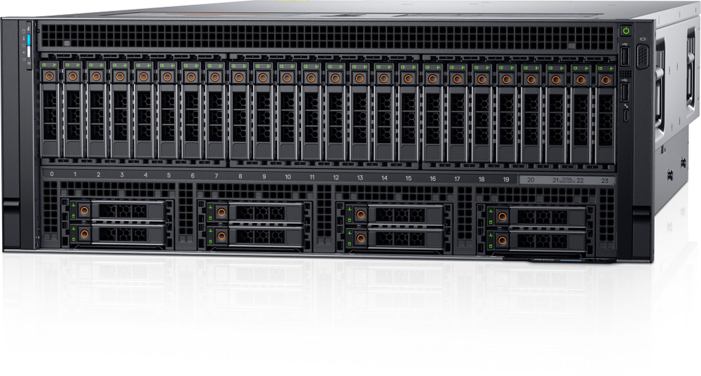 Стоечный сервер - Dell PowerEdge R940xa G14, 4U, 8x 2.5“, 2x Xeon[5222] 4 Cores, 16Gb, 210-AOQP