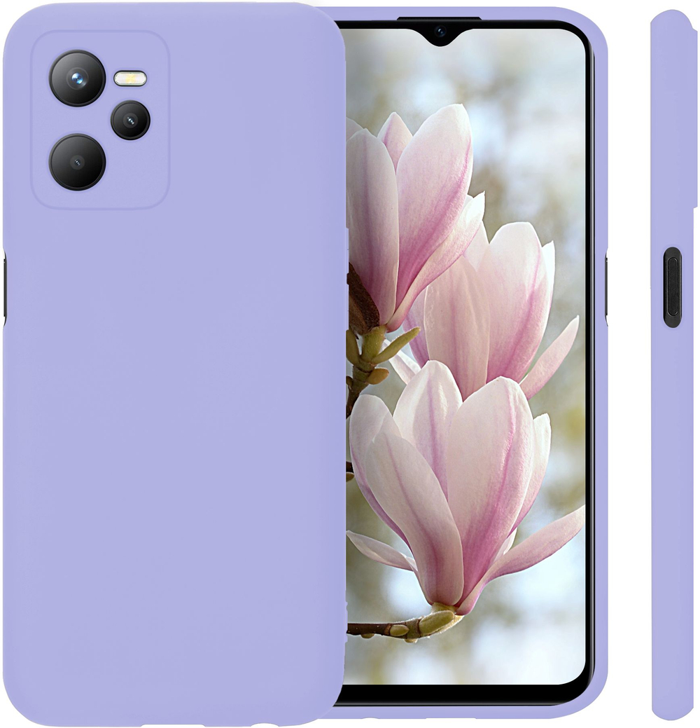Мягкий Soft Touch чехол из силикона для REALME C35 с бархатной подкладкой