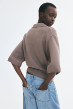 Тонкий трикотажный топ-поло — открытый воротник - H&M