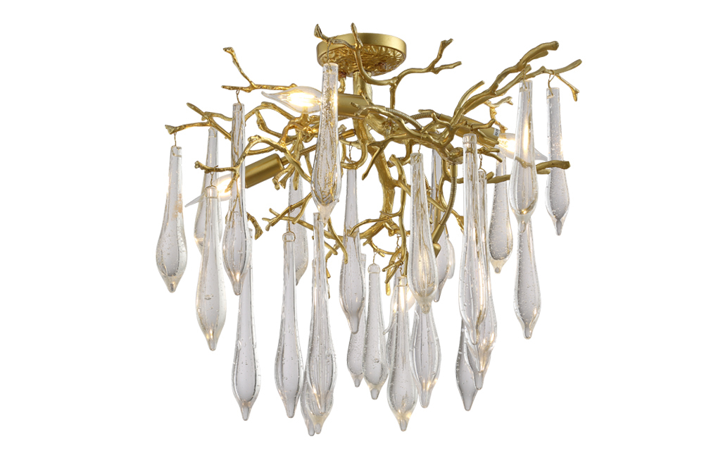 Потолочная люстра Crystal Lux REINA PL5 D600 GOLD PEARL