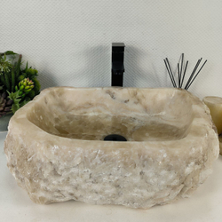 Раковина из оникса Erozy Yellow EO-64438 53x42x15 из натурального камня