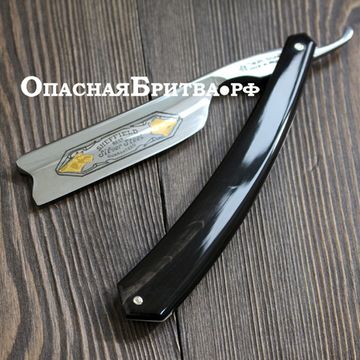 Бритва опасная Thiers-Issard, серии Люкс, ручка - черный коровий рог, 7/8