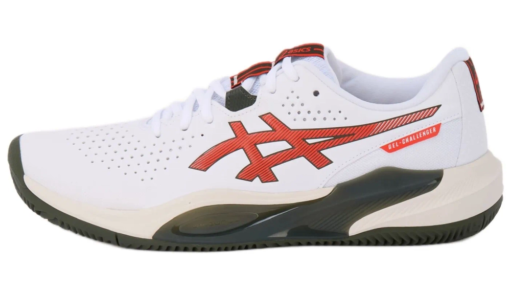 Теннисные кроссовки Asics Gel-Challenger 15 Clay - white/cherry tomato