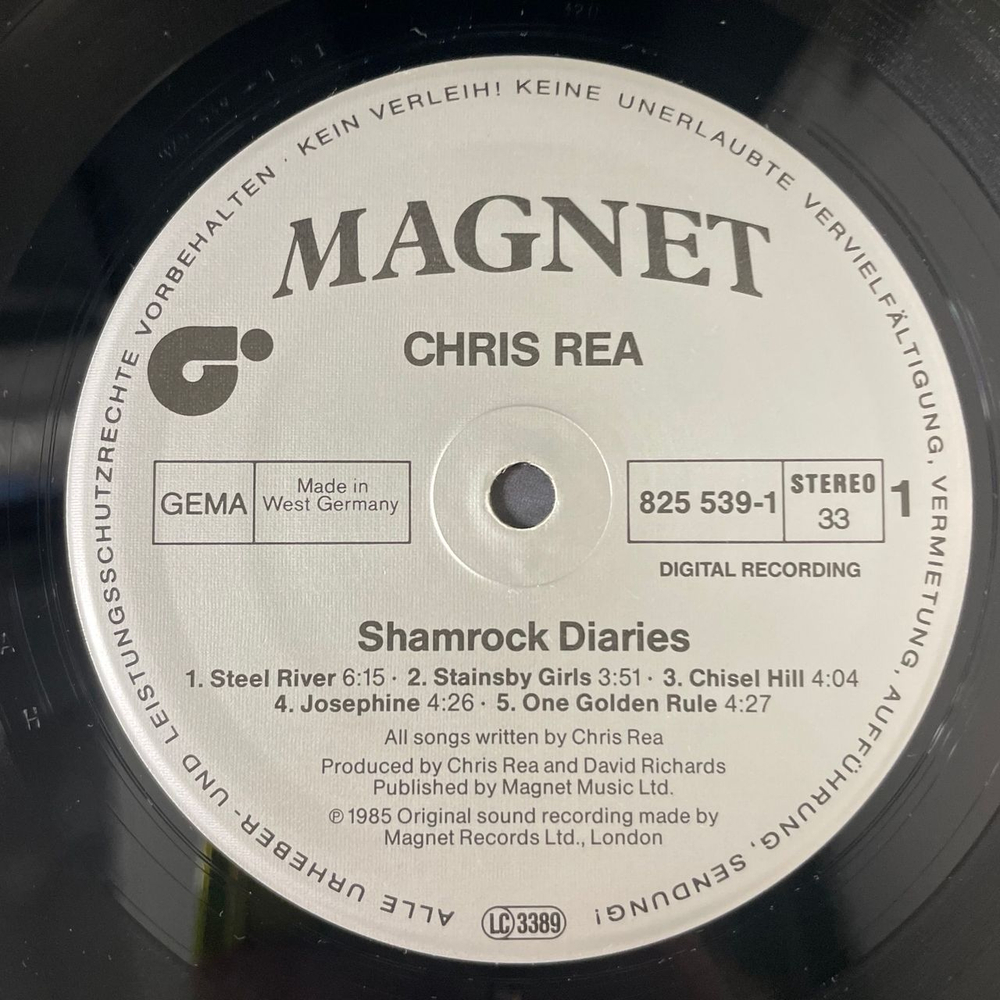 Винтажная виниловая пластинка LP Chris Rea Shamrock Diaries (Германия 1985)