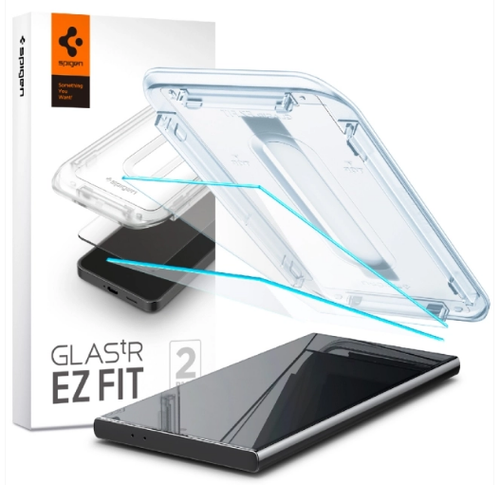 Защитное стекло для Samsung S24 Ultra Spigen Glas.tR EZ Fit (AGL07495) (2шт) прозрачное