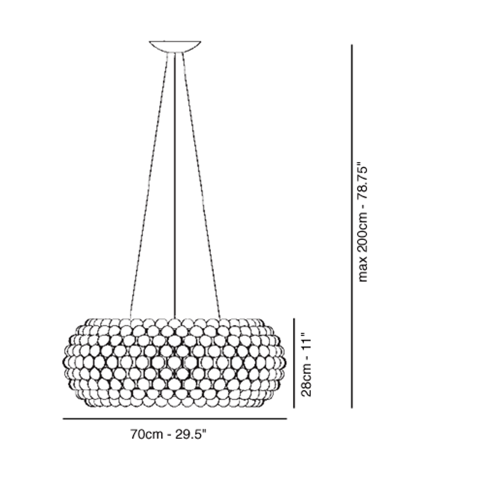 люстра Foscarini Caboche 68 см ( янтарная )